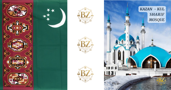 Kazan Attraction Kul Sharif Mosque Flag Turkmenistan Only Direct Line With Russia Besides Moscow